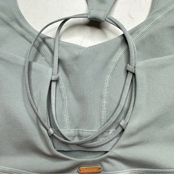L*Space Active Sage Push It Top Scoop Neck strappy sports bra NWT. Size XL #72 - Picture 4 of 8